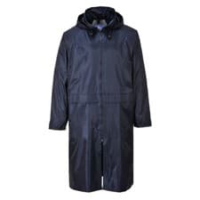 Image of MENS LONG WATERPROOF 5000mm CLASSIC JACKET HOODED LIGHTWEIGHT OUTDOOR RAIN COAT