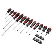 Image of Sealey GripMAX Screwdriver & Bit Set 33 Pieces Chrome Vanadium Steel AK4370