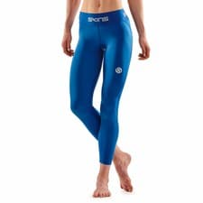 Image of SKINS Womens Bright Blue Series 1 7/8 Tight Leggings Size Medium