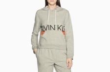 Image of Calvin Klein Women’s Neon Lounge Hoodie (Grey) RRP £65