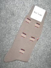 Image of PAUL SMITH Mens Multi Coloured Polka Spots Socks Grey Made In Italy