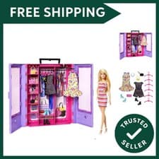 Image of Fashionistas Ultimate Closet Portable Fashion Toy with Doll, Clothing, Access...