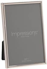 Image of Impressions by Juliana Silver-Plated Plain Photo Frame Oblong Thin 4 x 6, 8 x 10