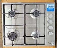 Image of Beko Gas Hob 60cm Stainless Steel gas cooker Side Control Never used Ex-display