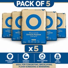 Image of 5 x Blue Circle General Purpose Cement Ready to Mix 25kg Each - Bulk Discount