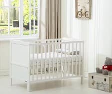 Image of MCC Direct Orlando Wooden Baby Cot Bed + Aloe Vera Water-Repellent Mattress