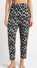 Image of M&S Joggers Harem Trousers UK 10 short L28 Jersey Tapered Black White NWT