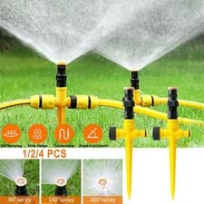 Image of 360° Rotation Auto-Irrigation System Garden Lawn Sprinkler Patio Save Water