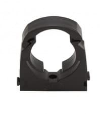 Image of MDPE Water pipe clips20mm 25mm 32mm Talon hinged interlocking black 2-20 pack