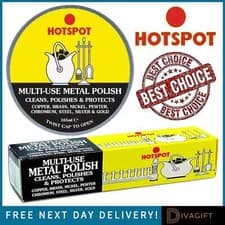 Image of HOTSPOT MULTI-USE METAL POLISH TIN CLEANS POLISHES AND PROTECTS 150ML 165ML NEW