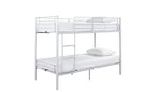 Image of Mason Metal Bunk Bed White Kids Childrens Bunkbed With Ladder