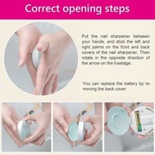 Image of Electric Baby Nail Clipper Baby Nail File Kit Manicure Set Nail Trimmer With 6