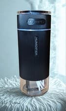 Image of Portable Ultrasonic Humidifier with Dual Nozzle and Ambiance Lighting – Black