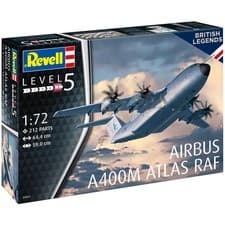 Image of Revell Airbus A400M Atlas RAF Model Kit British Legends 212 Parts Scale 1:72