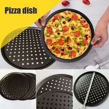 Image of Non Stick Pizza Pan Pizza Tray Round Pizza Baking Tray Strong Baking Tool›