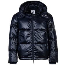 Image of A|X ARMANI EXCHANGE Men's Down Jacket - Quilted Jacket With Hood, Zipper...
