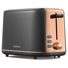 Image of Kenwood Abbey Lux TCP05.C0DG 2 Slice Toaster Dark Grey and Rose Gold