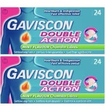 Image of Gaviscon Double Action Mint Flavour Tablets Pack of 24, 2 Boxes