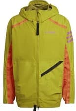 Image of ADIDAS Men's Green & Orange Terrex Utilitas Rain Jacket Size Large BNWT C765