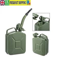 Image of 5L Green Metal Jerry Can Fuel Can Petrol Diesel Oil Containers Canister Tank
