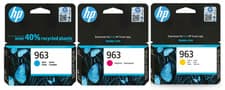 Image of Genuine HP 963 Cyan Magenta Yellow Ink Cartridge Multipack