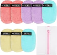 Image of Reusable Makeup Remover Pads and Eye Makeup Remover Pads Set, 8 Pack Face & Skin