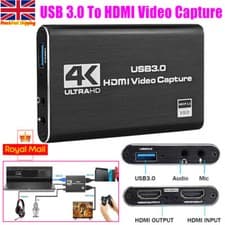 Image of 4K Audio Video Capture Card To USB 3.0 HDMI Video Capture Device Full HD UK SELL