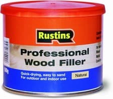 Image of Rustins Professional Wood Filler Durable Repairs White/Natural 250g/500g/1kg