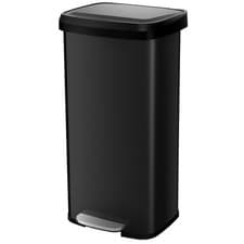 Image of 68L Step Trash Can Stainless Steel Garbage Bin with Soft Close Lid Black