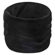 Image of New Adults Black Soft Fleece Lined Snood Scarf Neck Warmer With Drawstring
