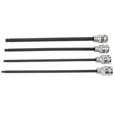 Image of Laser Tools Extra Long Ball End Hex Socket Bit Set 1/2"D 4 Piece Set - 6711