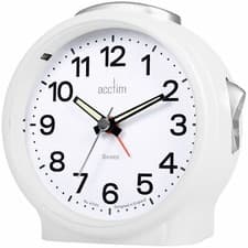 Image of Acctim Elsie Alarm Clock Silent Light Large Snooze Button Easy to Read Luminous