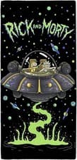 Image of Rick and Morty UFO Spaceship Towel Beach Bath 100% Cotton