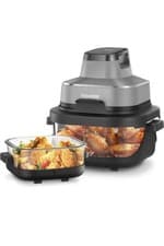 Image of FOHERE Portable 4-in-1 Air Fryer 4L + 1.5L Glass Bowls – Bake, Crisp, Reheat