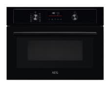 Image of AEG KMX365060B Built In Combi Microwave Oven 45cm Black 43L Grill Fan rrp £699