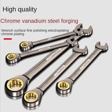 Image of US PRO Ratchet Spanners Combination Ratchet Wrench Spanner 72T Fixed 8mm - 32mm