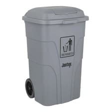 Image of Jantex Wheelie Bin Foot Pedal in Grey Hands Free Hygienic Waste Container - 120L