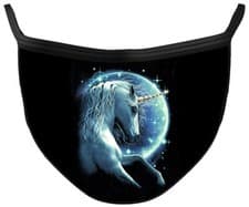 Image of Darkwear Moon Unicorn Face Mask Washable Breathable Reusable Wings Horn Mask