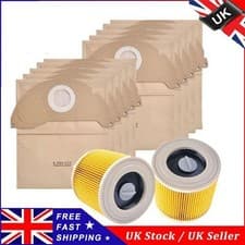 Image of Wet & Dry Vacuum Filter +/- Bags Set for Karcher WD WD2 WD3 Series Replacement