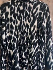Image of Mint Velvet Leopard Animal Print Polo Neck Top BNWT Size M