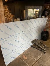 Image of Stainless Steel Splashback 304 grade 0.9mm thick brushed finish
