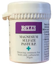 Image of Bells Magnesium Sulphate Paste 50g –Drawing Ointment for Boils, Splinters...