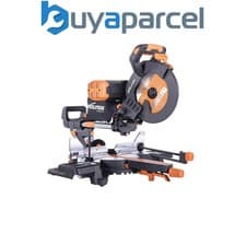 Image of Evolution 053-0002C R255SMS-DB+ Multi-Material Sliding Mitre Saw 255mm 1600W 110