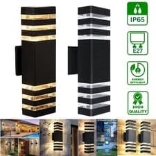 Image of LED Outdoor Wall Light – Up & Down Illumination, IP65 Waterproof