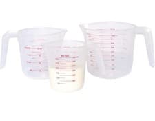 Image of KitchenCraft Set of 3 Plastic Measuring Jugs Microwave and Fridge Safe