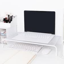 Image of Monitor Riser Monitor Rack Computer Heightening Space Saving Metal Stable