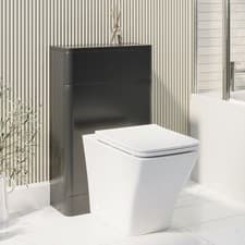 Image of 500mm Dark Grey Back to Wall Toilet Unit Only - Pendle BeBa_27436