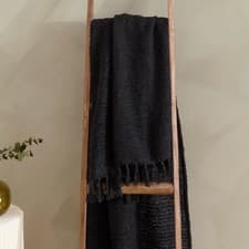 Image of Yard Candar Textured Boucle Fringed Throw Blanket Soft Cosy Warm Home UK