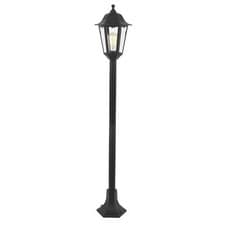 Image of Litecraft Neri Lamp Post Outdoor Traditional Style Lantern IP44 Fitting - Black