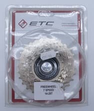 Image of ETC Freewheel 7 Speed 14-28T Nickel Finish – EFW1728 – New in Packaging